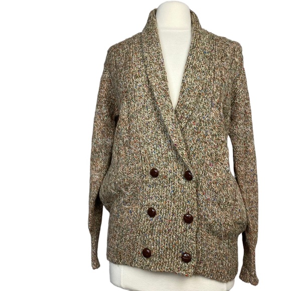 Vintage Sweaters Vintage Cardigan Sweater Shawl Collar Tweed Size Medium Womens Poshmark
